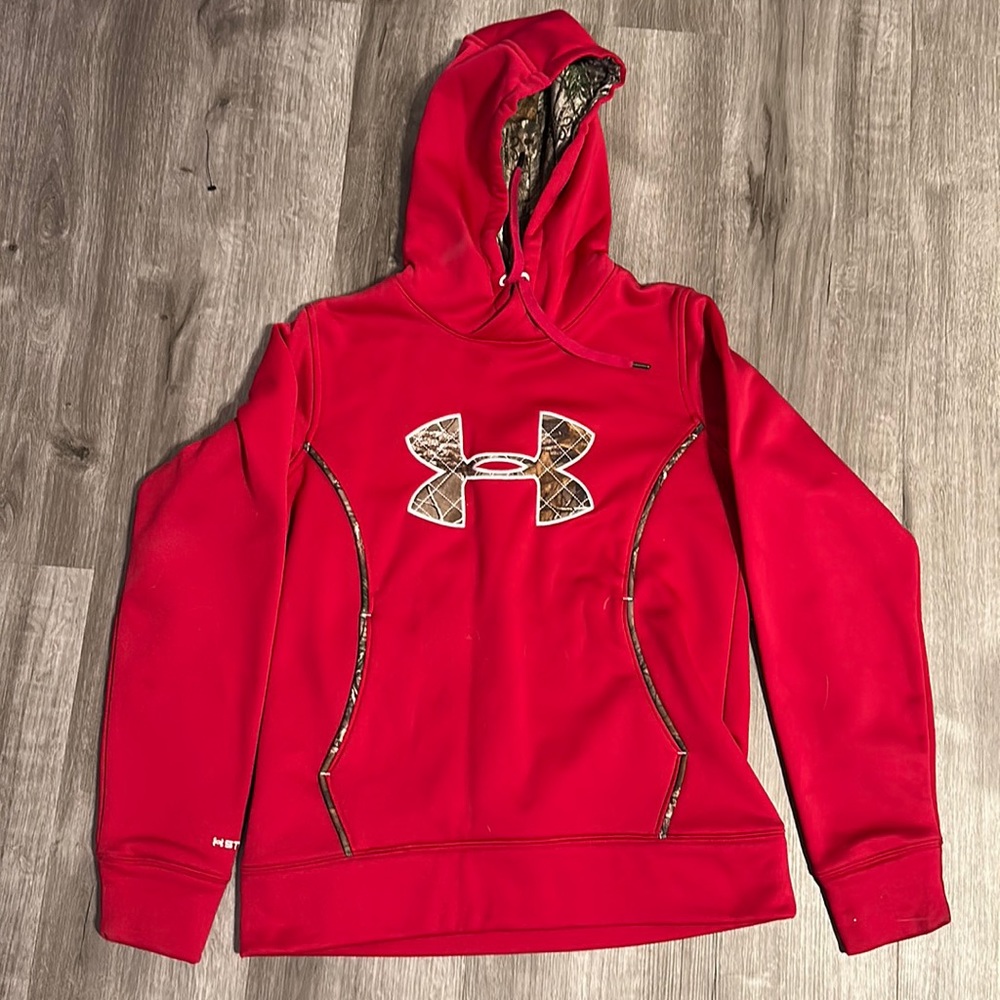 under armour pink camo hoodie